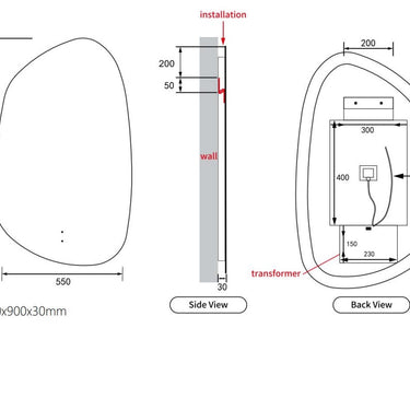 Aulic | Tarcoola White Frame Back Lit LED Mirror