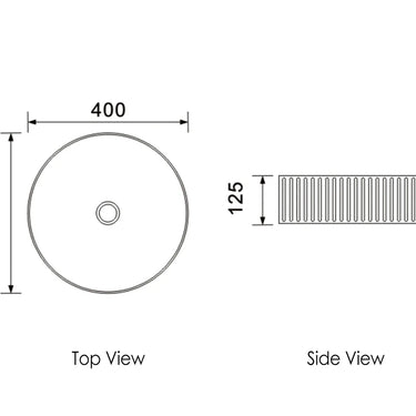Otti Australia | Marlo Round Matte White Fluted Basin