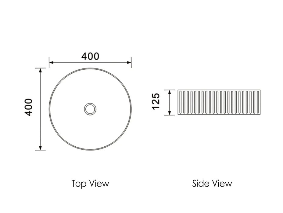 Otti Australia | Marlo Round Matte White Fluted Basin