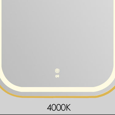 Otti Australia | LED Newport 900x450 Gold Metal Frame Mirror Soft Square