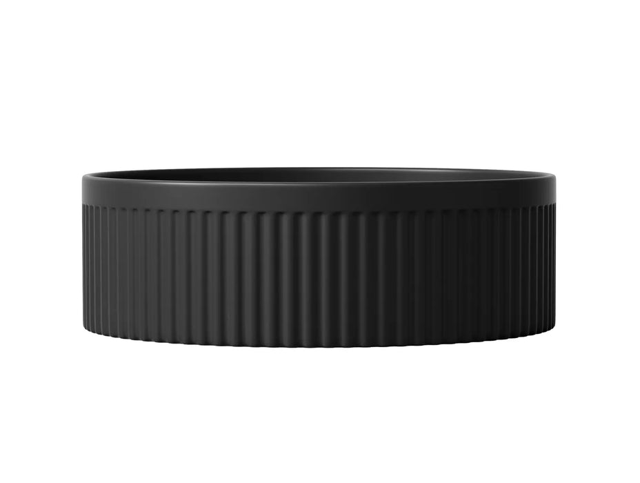 Otti Australia | Oxford Round Matte Black Fluted Basin