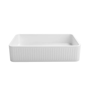 Otti Australia | Hudson Square Concrete Fluted White Basin