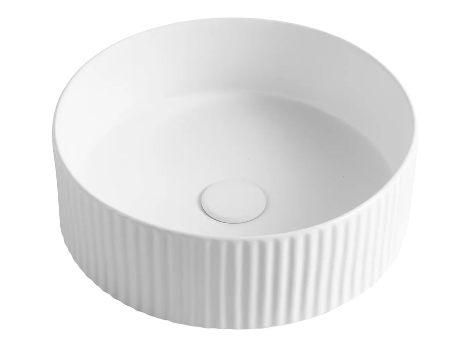 Otti Australia | Marlo Round Matte White Fluted Basin