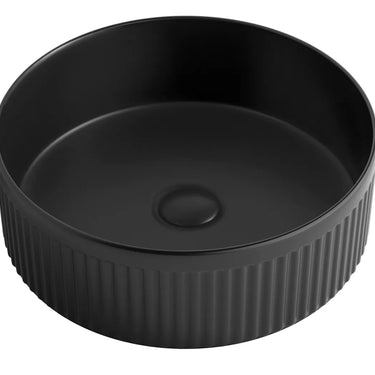 Otti Australia | Oxford Round Matte Black Fluted Basin