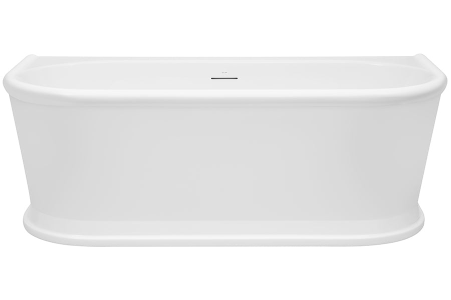 Oxford 1700 Back-To-Wall Freestanding Bath with Integrated Overflow