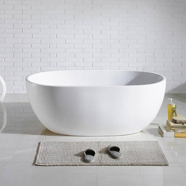 Noah Matte White 1400 Round Freestanding Bathtub - Acqua Bathrooms