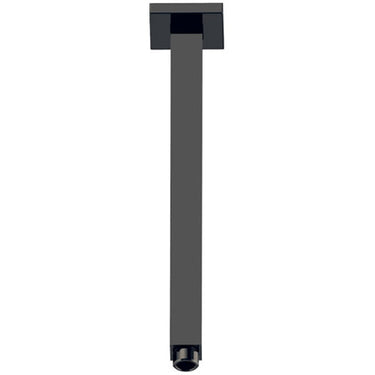 Luxury Matte Black 300mm Square Ceiling Arm - Acqua Bathrooms