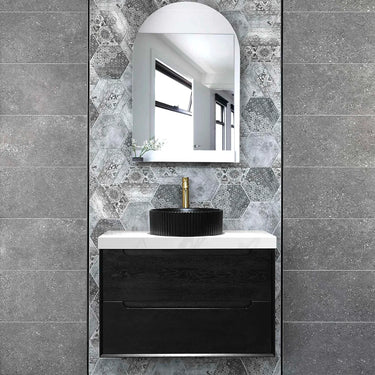 Otti | Byron 750mm Black Oak Wall Hung Vanity