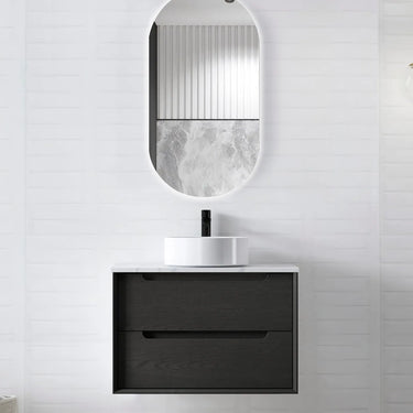 Otti | Byron 750mm Black Oak Wall Hung Vanity