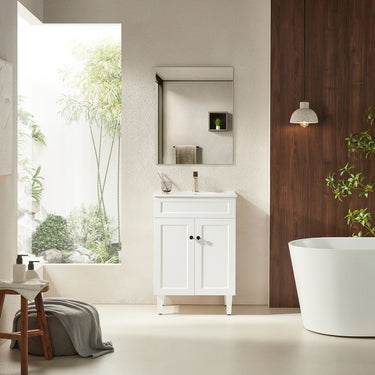 Harrington | Hampton 600 Matte White Single Bowl PVC Vanity