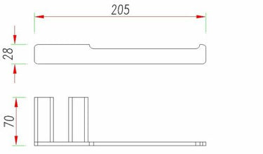 Alpha | Chrome Solid Brass Toilet Roll Holder