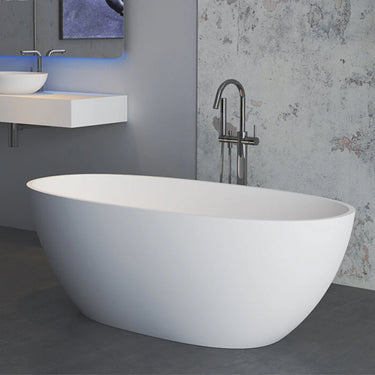 Stella 1500 Matte White Round Freestanding Bathtub