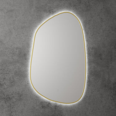 Aulic | Tarcoola Brushed Gold Frame Back Lit LED Mirror