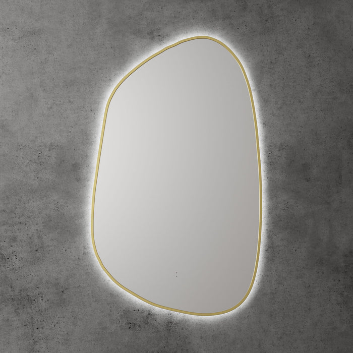 Aulic | Tarcoola Brushed Gold Frame Back Lit LED Mirror