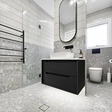 Otti | Byron 750mm Black Oak Wall Hung Vanity