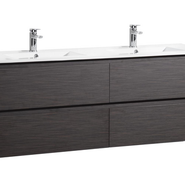 Stella 1200mm Double Bowl Walnut Wall Hung Vanity