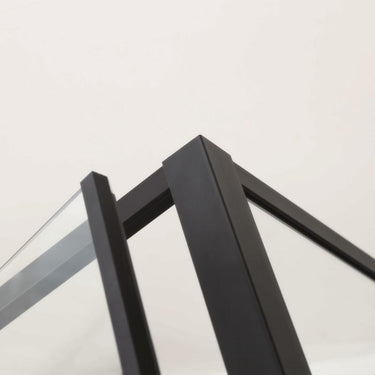 750 - 1180 x (900,1000) Black Square Adjustable Shower Screen - Acqua Bathrooms