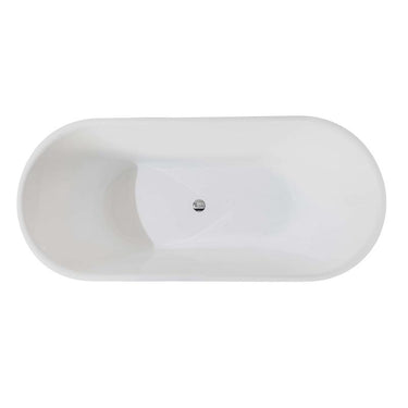 Siena 1680mm Matte White Designer Freestanding Bath Tub - Acqua Bathrooms