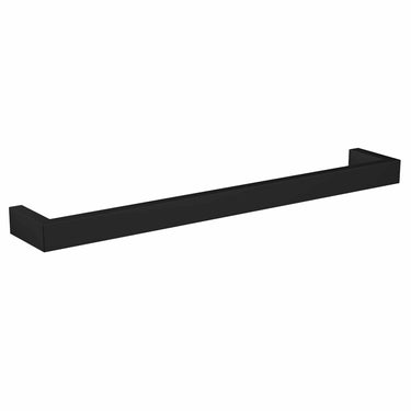 Thermo | Matt Black Square Single Bar Heated Towel Rail | W832xH40xD100mm