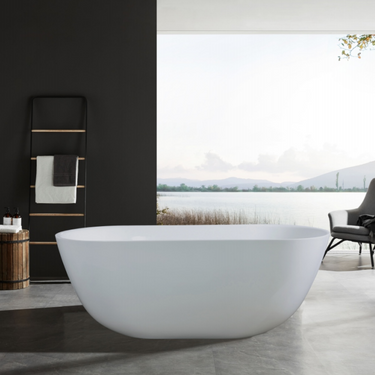 Siena 1680mm Matte White Designer Freestanding Bath Tub - Acqua Bathrooms
