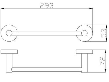 Miro | Chrome Guest Towel Bar 250mm