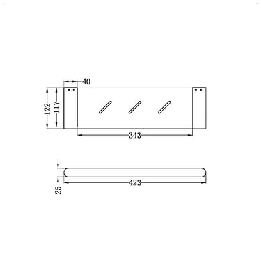 Bianca | Gun Metal Grey Shower Shelf