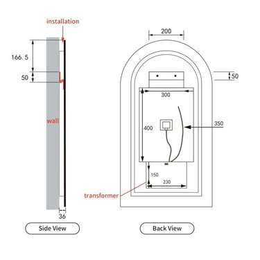 Aulic | Canterbury Touchless LED Mirror with Matte White Frame