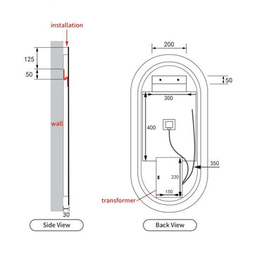 Aulic | Beau Monde Frameless Touchless LED Mirror