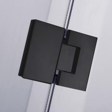 Diamond Black Frameless Shower Screen - Acqua Bathrooms