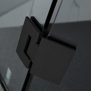 Diamond Black Frameless Shower Screen - Acqua Bathrooms