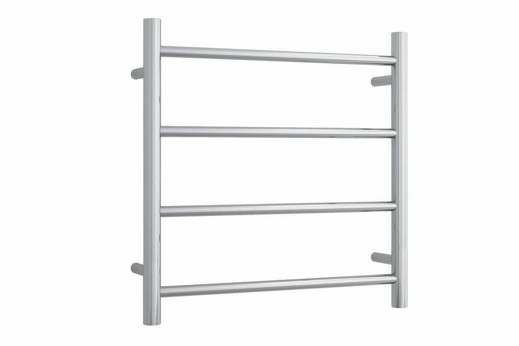 4 Bar Round Heated Towel Rail Brushed Stainless Steel