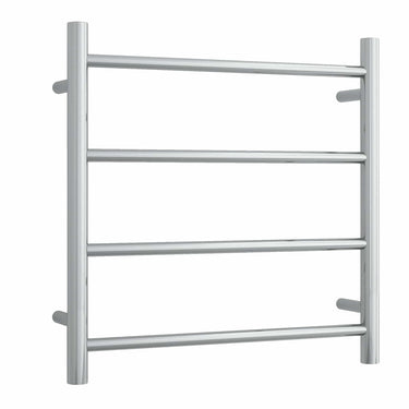 4 Bar Round Heated Towel Rail Brushed Stainless Steel