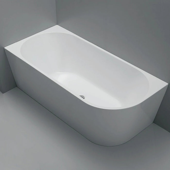 Dimitri | 1500 mm Left Corner Acrylic Free Standing Back To Wall Bath Tub