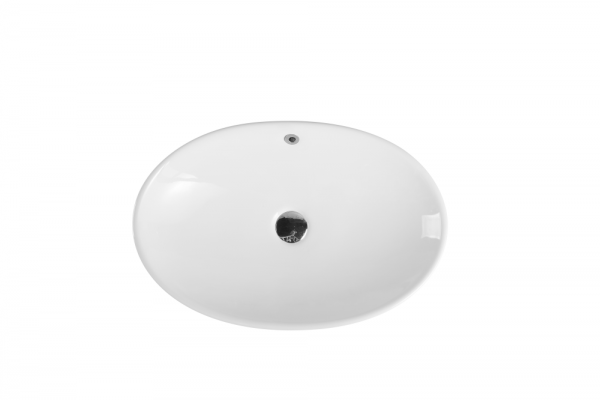 Boat 59 | Above Counter High Gloss White Oval Basin