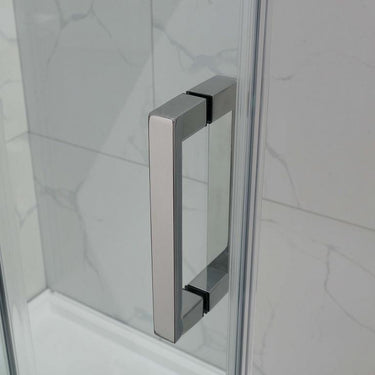 Square Frameless Sliding Adjustable Shower Screen - Acqua Bathrooms