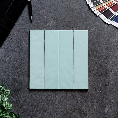 Casablanca Mint Gloss Subway Wall Feature tiles  58 x 242 x 8.8 mm