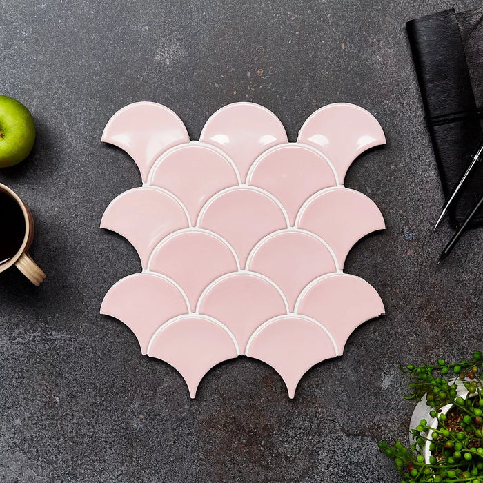 Fan Blush Pink Gloss Designer sheets 259 x 273mm