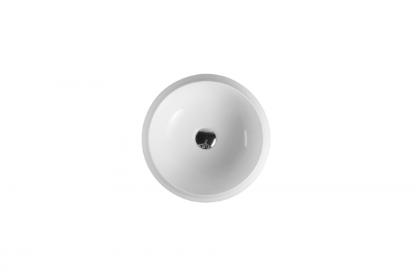 Lusso 40 | Above Counter High Gloss White Round Basin