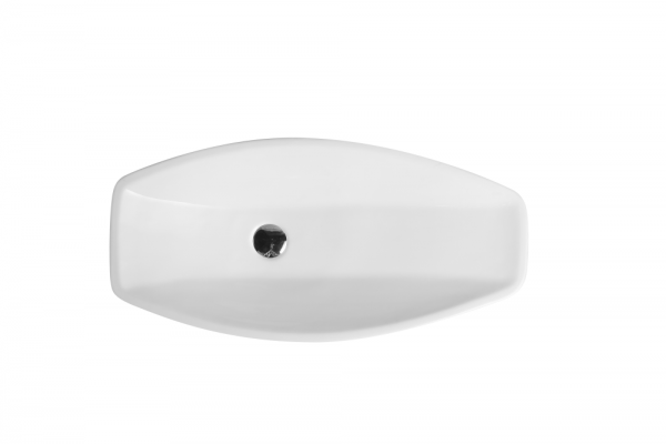 Lusso 80 | Above Counter High Gloss White Oval Basin