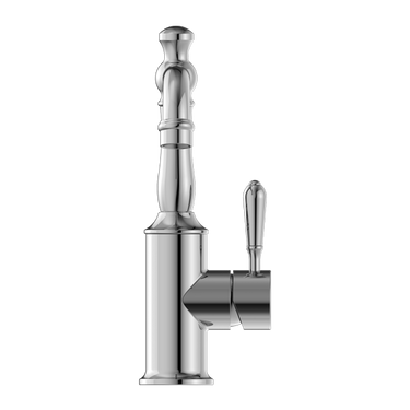 York | Chrome Basin Mixer With Metal Lever