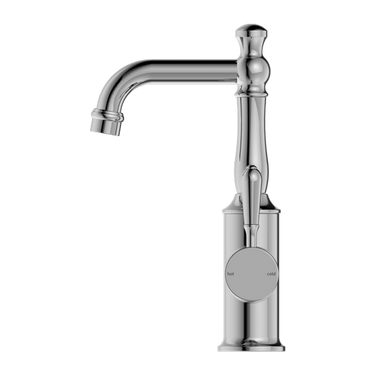 York | Chrome Basin Mixer With Metal Lever