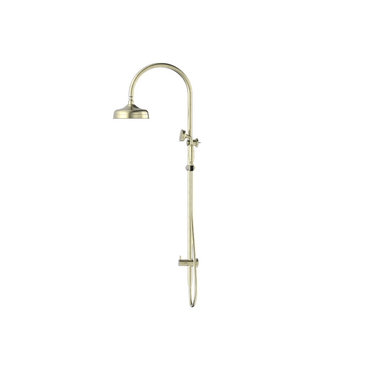 York | Aged Brass win Shower With Metal Hand Shower