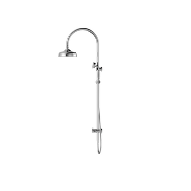 York | Chrome Twin Shower With Metal Hand Shower