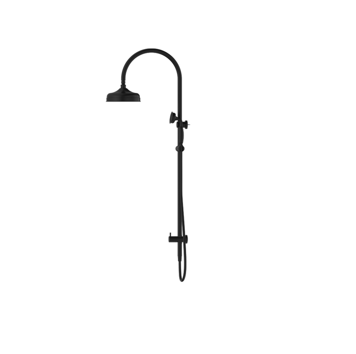 York |  Black Twin Shower With Metal Hand Shower