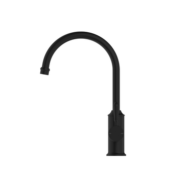 York | Black Kitchen Mixer Goosneck Spout With Metal Lever