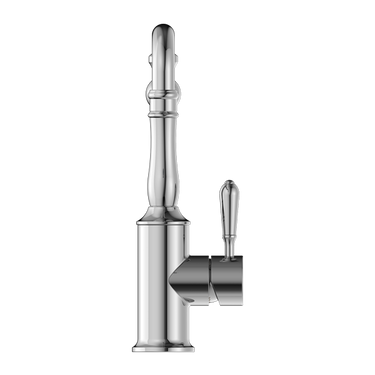 York | Chrome Kitchen Mixer Hook Spout With Metal Lever