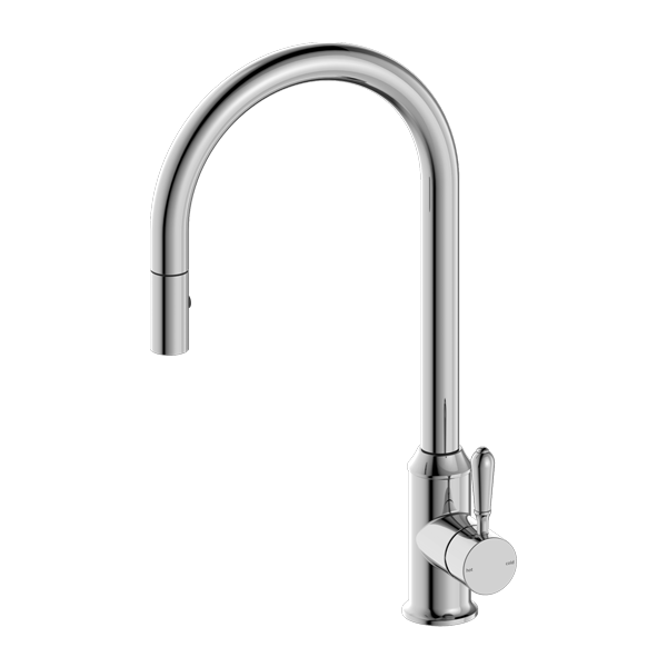 York  |  Chrome |Pull Out Sink Mixer With Vegie Spray Function With Metal Lever