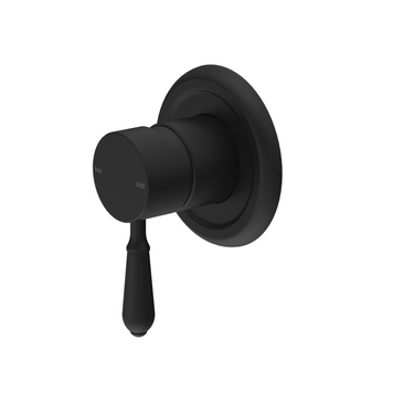 York | Black Shower Mixer With Metal Lever