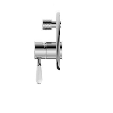 York | Chrome Shower Mixer With Divertor With Metal Lever