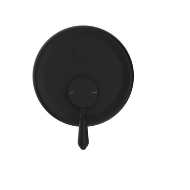 York | Black Shower Mixer With Divertor With Metal Lever